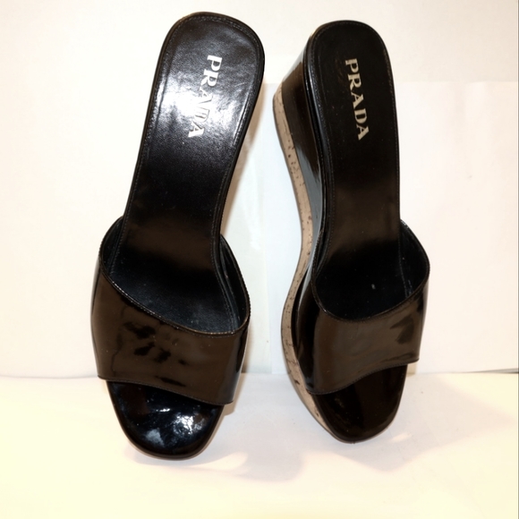 Prada wedge mules sandals - Picture 7 of 13